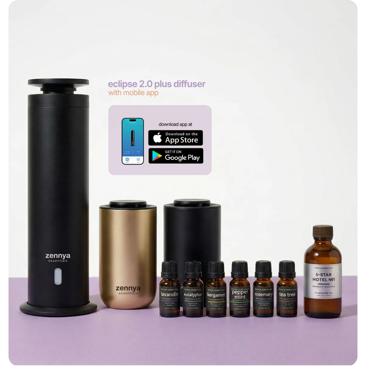 Zennya® 360° Home Scenting (3 diffusers + 6 essential oils + 115 ml fragrance oil)