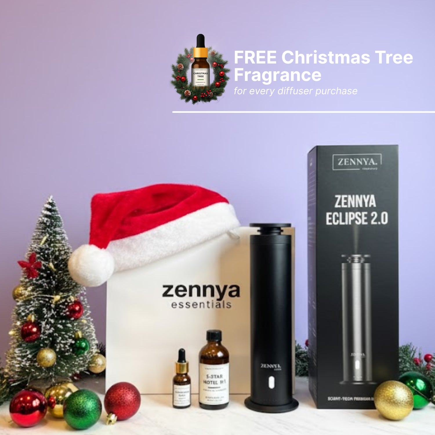 Zennya® Eclipse 2.0 Diffuser with 5-Star Hotel Fragrance inspired by Shangrila Set