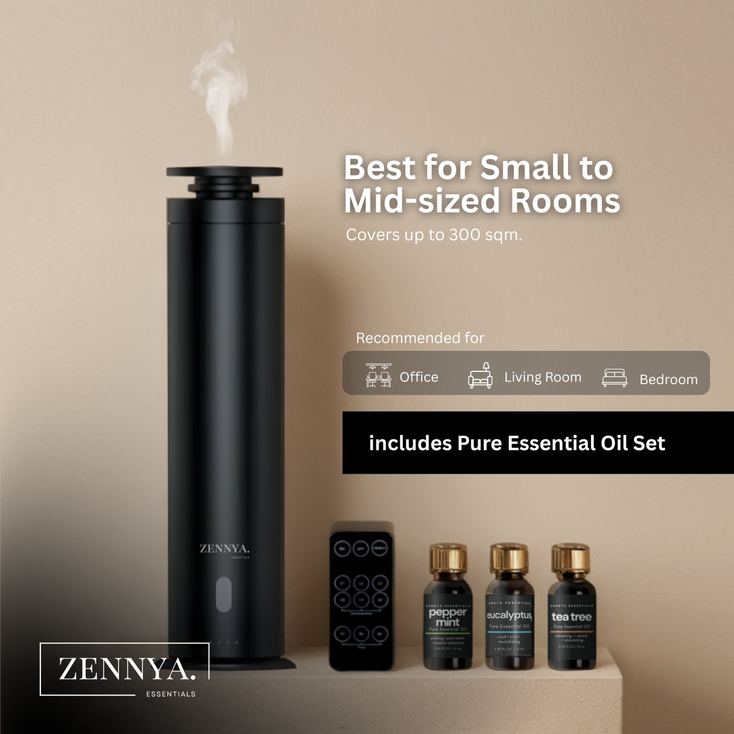 Zennya® Eclipse 2.0 Diffuser with Cool Essential Oils Set
