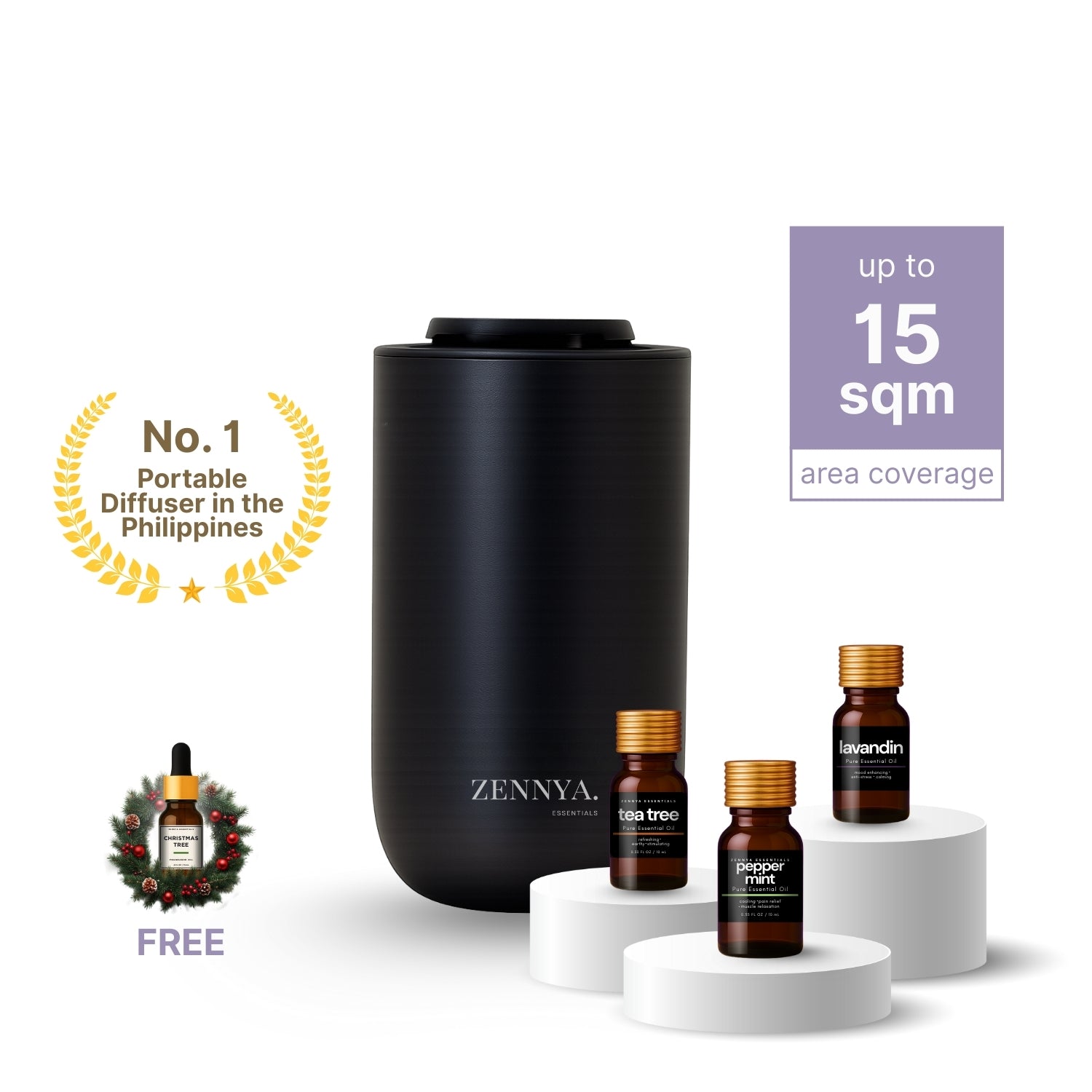 Zennya® Halo Diffuser & Essential Oils Bundle