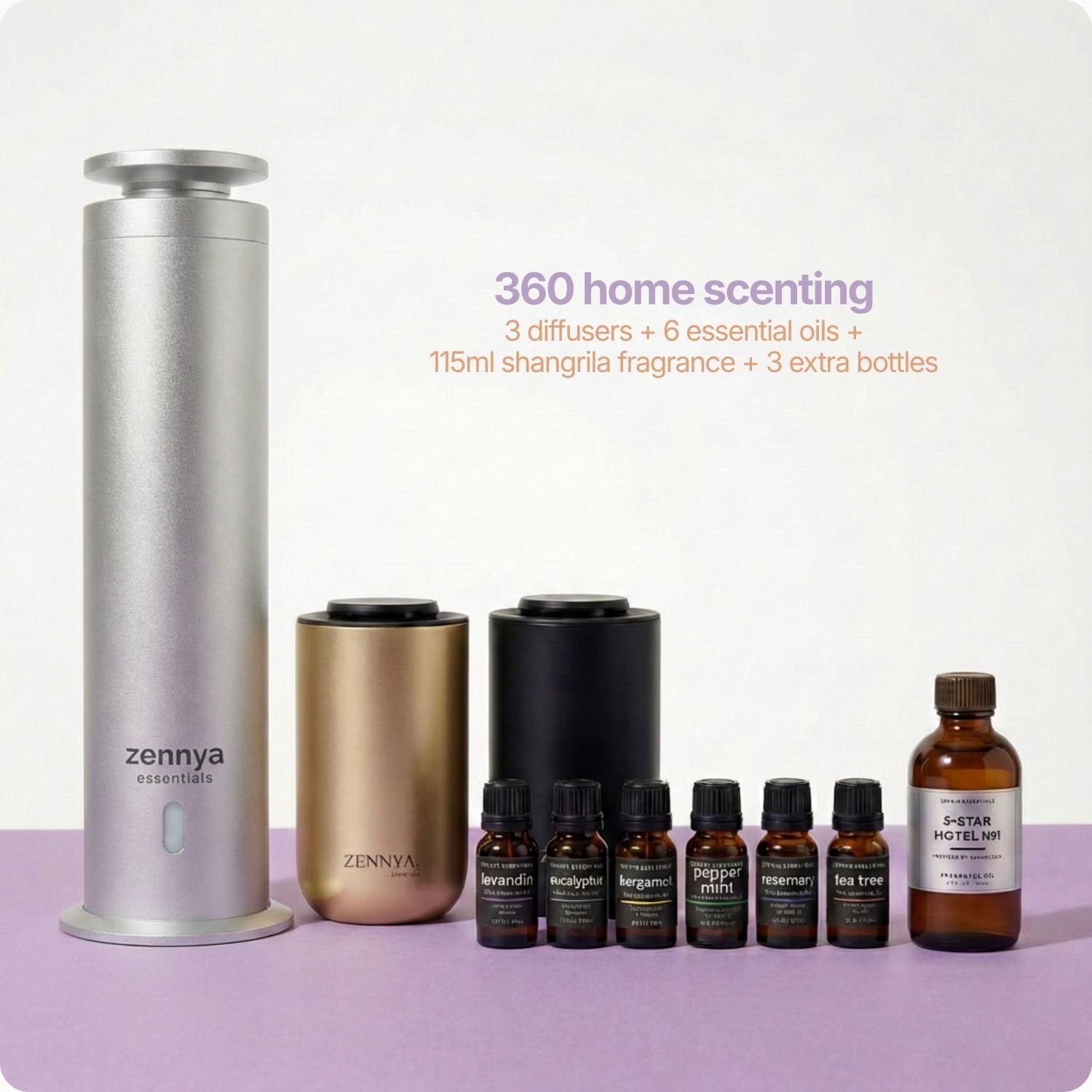 zennya® Eclipse 2.0 Diffuser | Metallic Silver