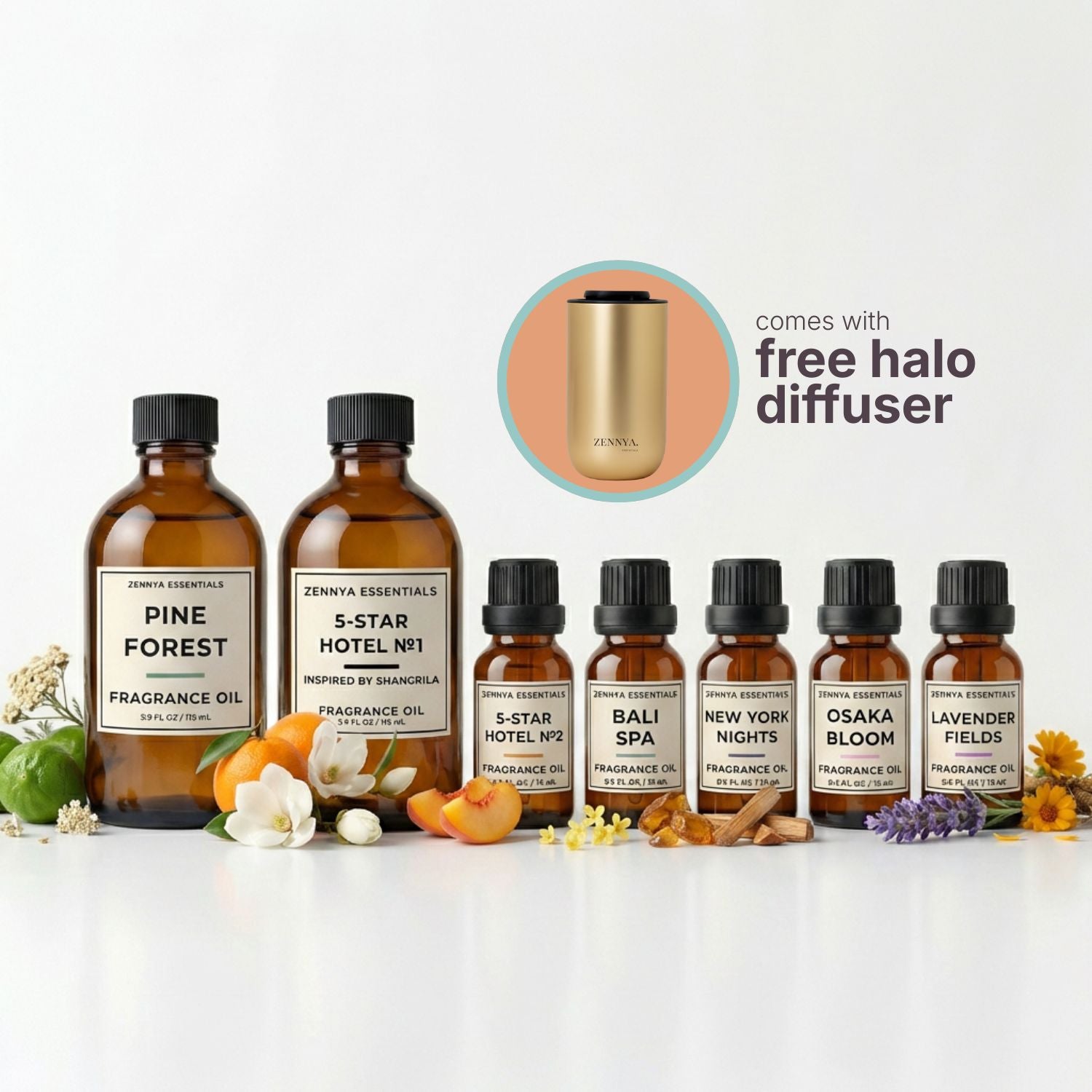 zennya Fragrances Complete Set | Free Halo Diffuser