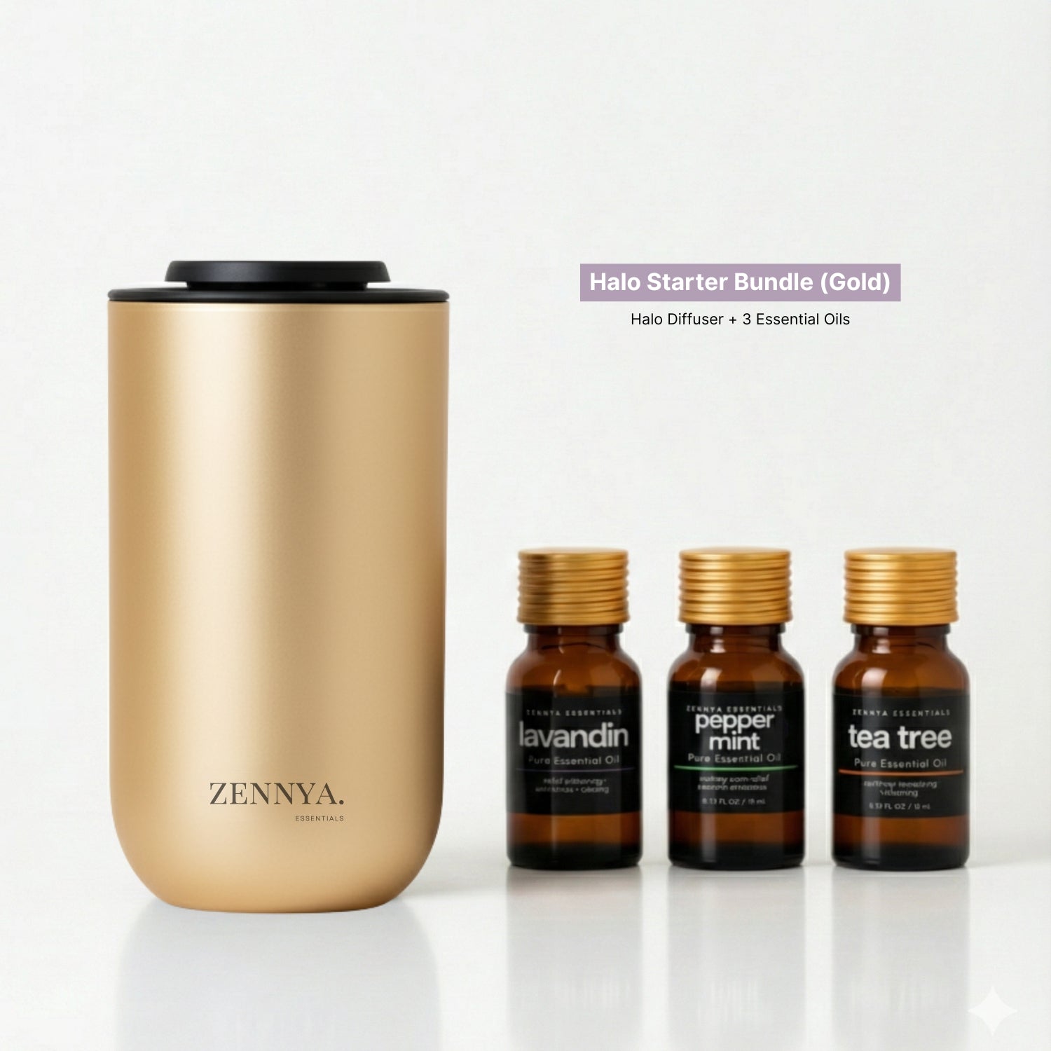 zennya® Halo Diffuser & Essential Oils Bundle